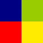 red - green - blue - yellow - canvas