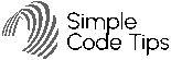 simple code tips high resolution logo grayscale transparent